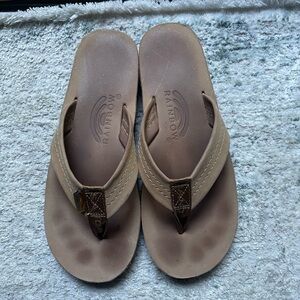 Rainbow flip flops. 6.5-7.5